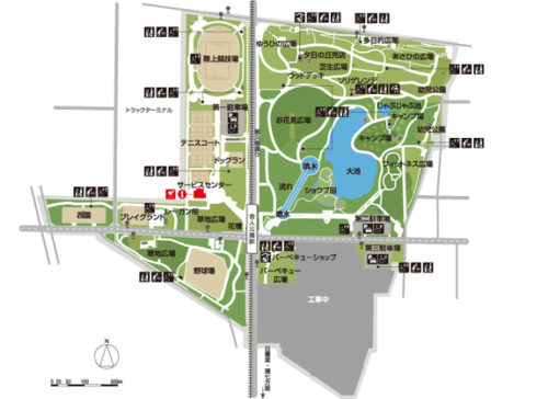 舎人公園地図