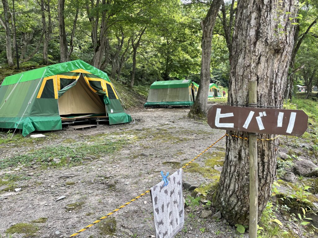 大源太キャニオンキャンプ場常設テント