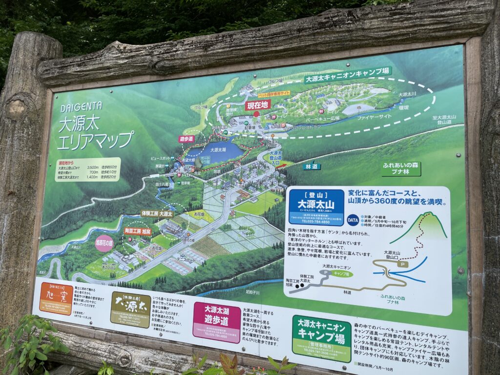 大源太キャニオンキャンプ場マップ